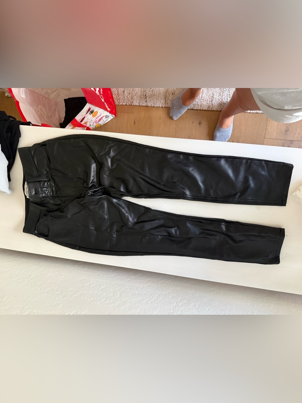 Women’s Black Faux Leather Pants